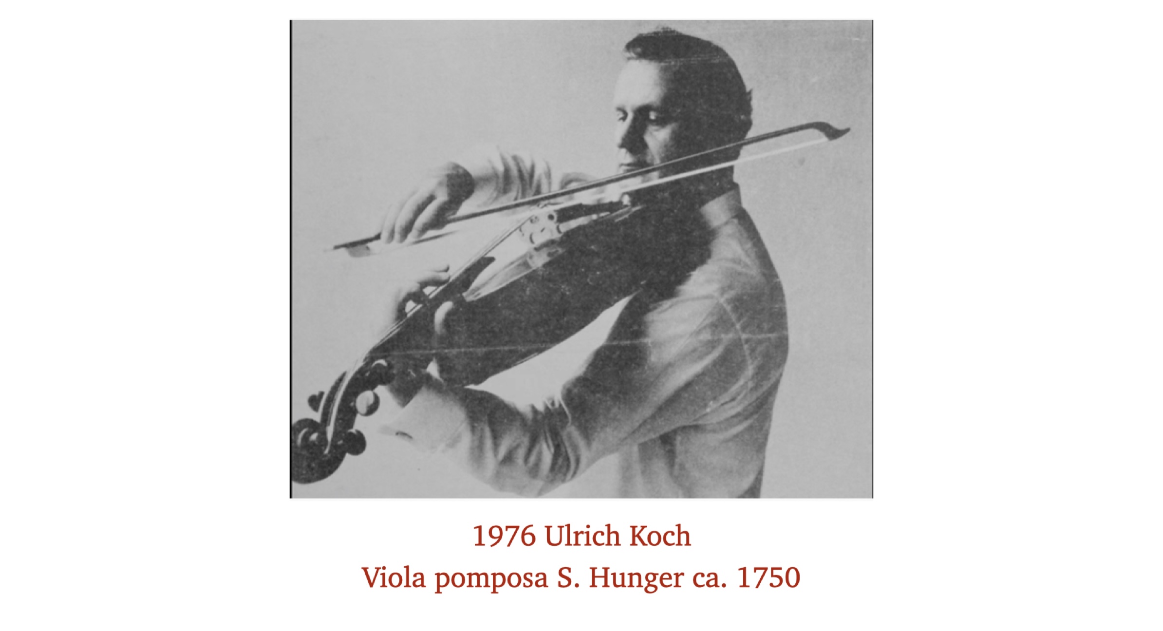 Ulrich Koch con viola pomposa Samuel Hunger