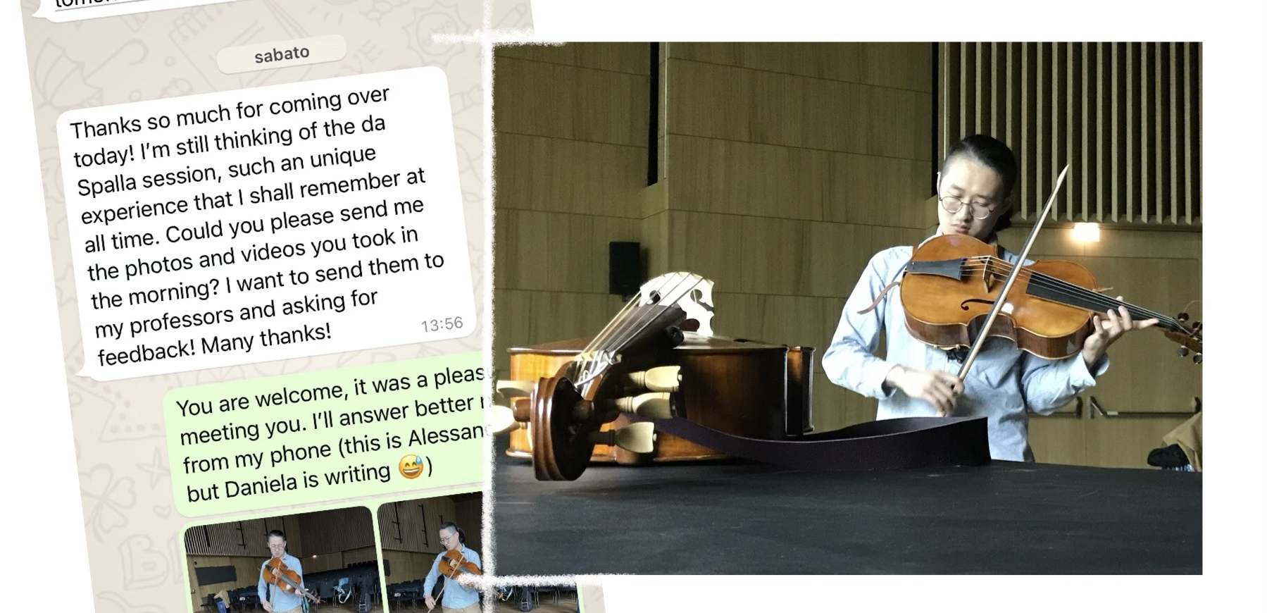 testimonial visintini Gaidano violoncello da spalla makers