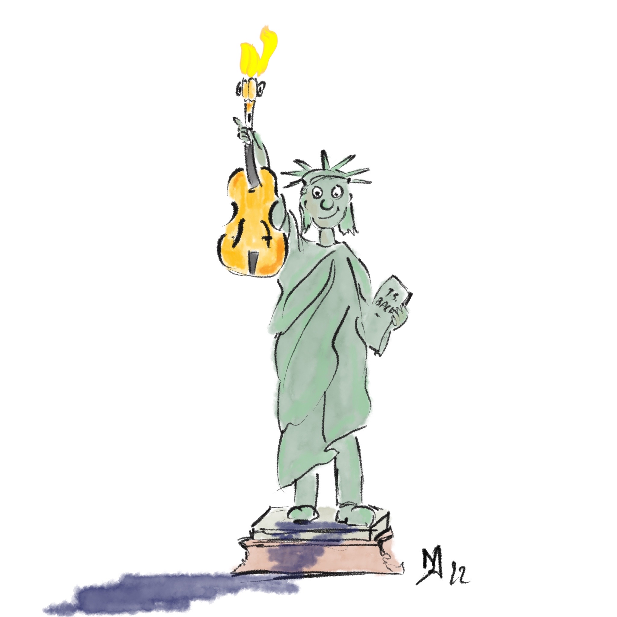 Statua della libertà disegno di daniela gaidano