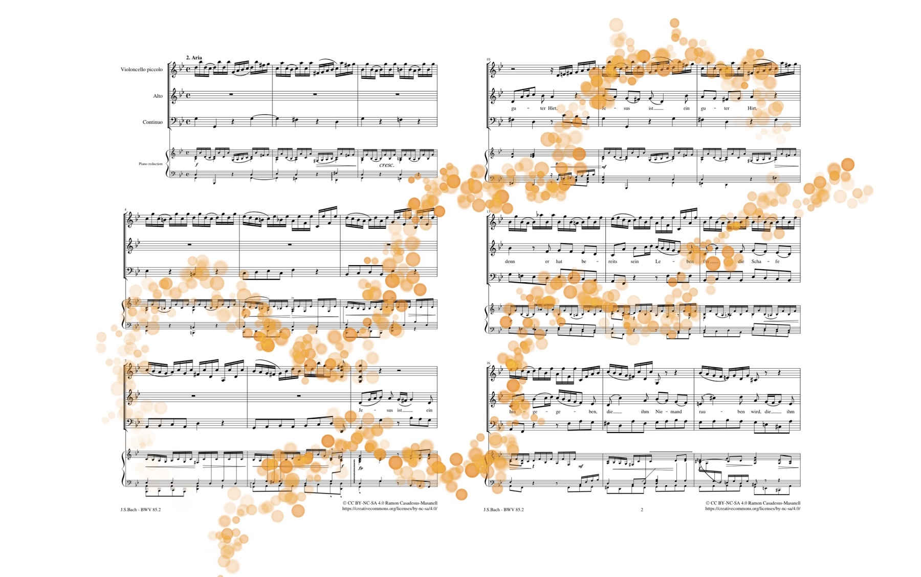 Bach cantata con violoncello piccolo solista